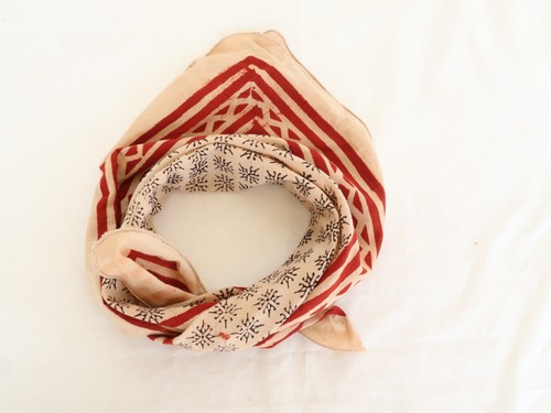 Foulard carré lin coton - foulard, de