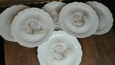 6 ANCIENNES PETITES ASSIETTES PORCELAINE LIMOGES UNION LIMOUSINE DIAM 15,5 CM
