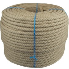 Corde chanvre naturelle toronné 20mm jardin - fabriqué en Allemagne