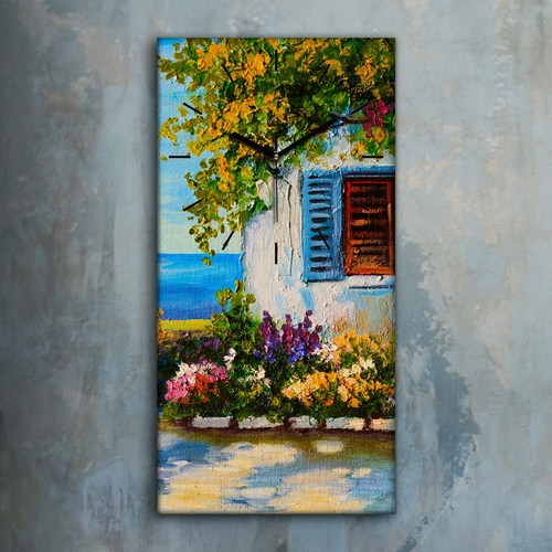 Horloge murale sur toile 30x60