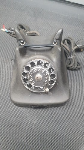 Téléphone rotatif noir - rotatif,
