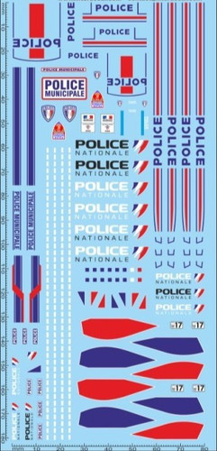 Decalcomanie police française - decalcomanie,