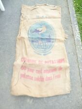 PUBLICITAIRE ancien sac en toile de jute POTASSE D'ALSACE