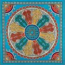 Carré de soie neuf, motif