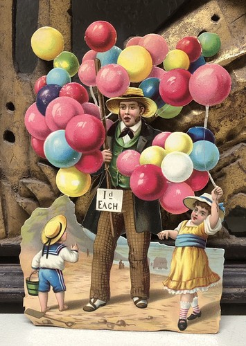 Kids buying balloons - kids,
