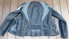 VESTE en CUIR blouson MOTO triumph FEMME taille M-S PROTECTIONS COUDE airflow