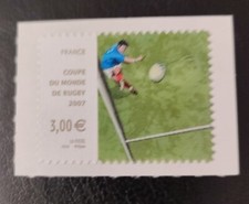 TIMBRE LENTICULAIRE Adhésif neuf** MNH 2007 Coupe du monde de RUGBY A128 LUXE