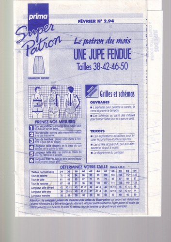 Patron prima une - n°2.94,