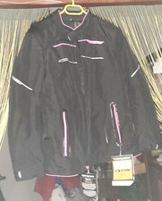 Blouson moto femme - Ixon noir et rose - 5XL