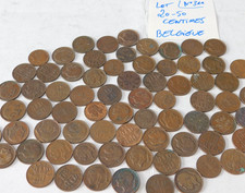 LOT PIECES 50-20 centimes MINEUR CASQUE royaume de BELGIQUE Marcel Rau BELGIUM