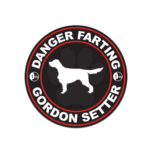 Danger farting gordon setter - danger,