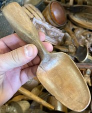 Cuillère Bois Art Populaire Ancien Outil de Berger Alpes Pyrénées Haute Savoie