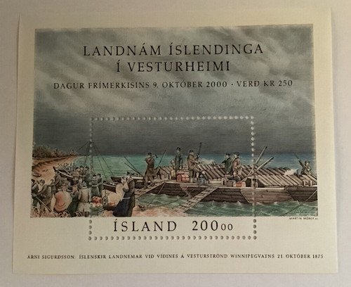 Timbres islande feuillet - timbres, d'