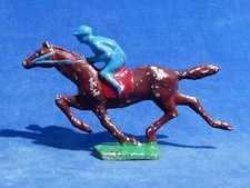 RARE ++ FIGURINE ALUMINIUM - QUIRALU ? ALUDO ? - TIERCE - CHEVAL Horse JOCKEY