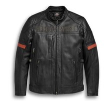 Harley-Davidson Hommes Veste en Cuir " Vanocker Étanche " Triple Vent 98000-20EM