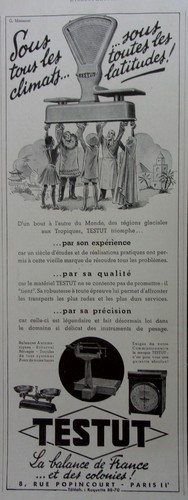 Publicité balance testut - publicité,