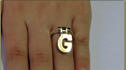 Rare letter silver charm - letter,