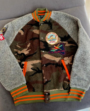 RARE POLO RALPH LAUREN Great Outdoors Patches Camo Fleece Jacket Sportsman XL