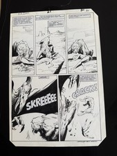 Planche Originale USA 1982 Ka-zar 21 Par Ron Frenz Époque STRANGE Lug Frisano