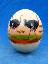SUPERBE TOP ++ OEUF D'AUTRUCHE PEINT A LA MAIN Hand painted ostrich egg