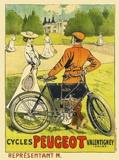 PEUGEOT MOTO Rtvs - POSTER HQ 45x60cm d'une AFFICHE VINTAGE