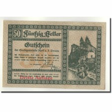 [#362945] Billet, Autriche, Melk, 50 Heller, château, UNZ-, farine:605 If