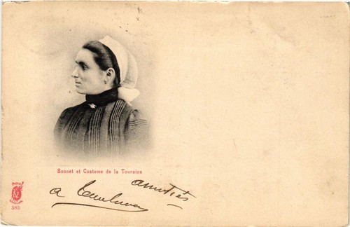 Cpa bonnet costume la - et,