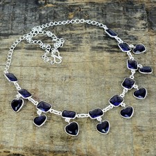 Collier En Argent Sterling 925 Fait Main En Améthyste Unique Cadeau Pour Femme