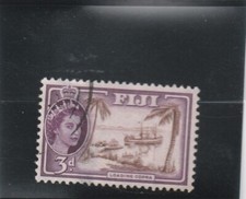 L7060 FIDJI Timbre N° 150 de 1956-59 "  Transport du Coprah "  Oblitéré