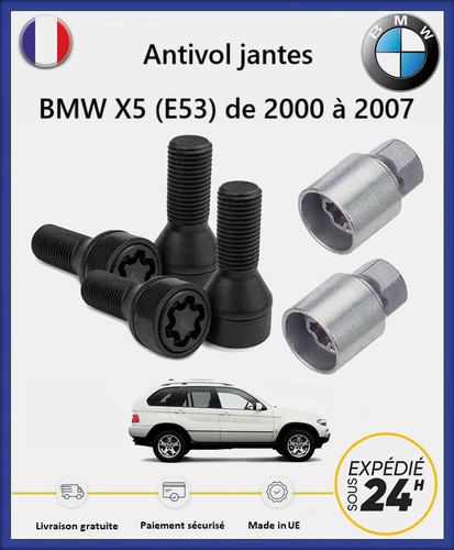 Ecrous antivol roues noir - ecrous,