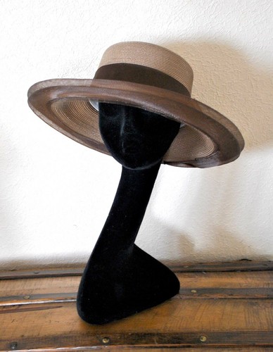 Chapeau vintage paille - chapeau,