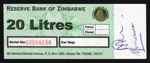 Zimbabwe liters 2005 rbz - zimbabwe, 20