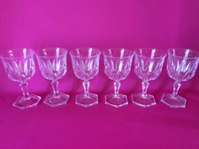 6 verres à vin blanc CHAUMONT Cristal d'Arques
