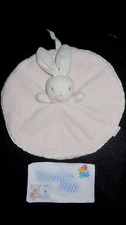 doudou plat rond lapin Perle