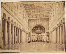 TIRAGE Albumine	Italie	Basilique St Paul Rome vatican	22X27cm	1880