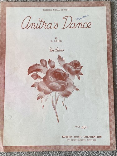 1934 anitra dance - dance, sheet