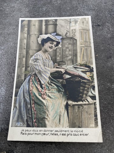 Ancienne cpa femme poisson - femme,