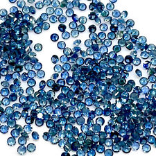 VVS 25 Pcs Saphir Bleu Naturel 1,7 Mm Rond Taille Diamant Lot De Gemmes