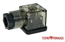 Electrovanne LED 3 broches coque plastique prise DIN 12V DC 24V DC