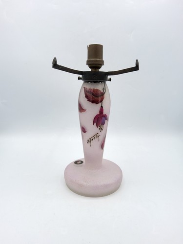Pied lampe verre givré - de,