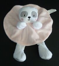 TT. DOUDOU PLAT MARIONNETTE PANDA TOM ET ZOE Cmp Rose blanc gris noir rond NEUF*