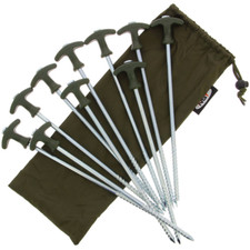 10x Zelteringe 30cm Bivvy Patères Piquet de Tente Clous Sol pour NGT