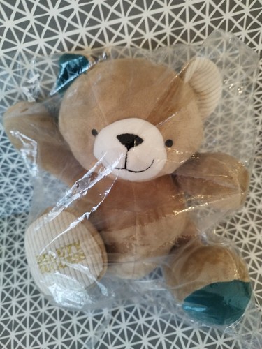 Doudou peluche ours - beige, vert