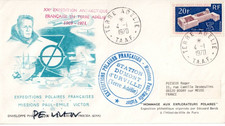 Lettre  signée Paul emile Victor 1970 date rare  Terre Adelie TAAF Antarctic