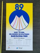 Athletics world cup 1989 vintage poster Barcelona spain
