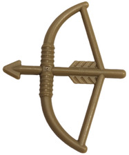 LEGO 4499 DARK TAN Minifigure, Weapon Bow, Longbow with Arrow Drawn