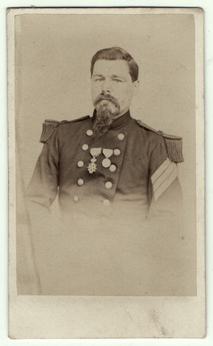 Photo cdv militaire - militaire, médaille
