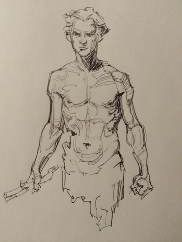 Deux études anatomie sur - deux,