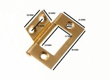 Chasse Charnière Armoire Placard Eb Acier Plaqué Laiton 38mm + Vis 10 Paires