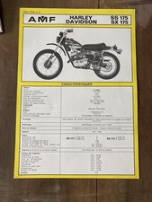 Fiche Technique Brochure HARLEY DAVIDSON Gamme 175 Relais TOTAL Numéro 77 Neuf